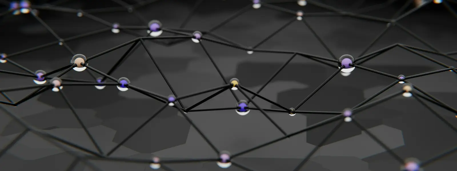 Illuminated network of connected points representing a global network